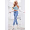 image:imageAvidlove Lace Bralette for Women V Neck Camisoles Racerback Adjustable Strap Crop TopLight Blue