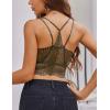 image:imageAvidlove Lace Bralette for Women V Neck Camisoles Racerback Adjustable Strap Crop TopOlive Green
