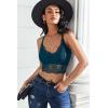 image:imageAvidlove Lace Bralette for Women V Neck Camisoles Racerback Adjustable Strap Crop TopPeacock Blue