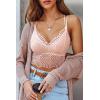 image:imageAvidlove Lace Bralette for Women V Neck Camisoles Racerback Adjustable Strap Crop TopPink