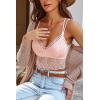 image:imageAvidlove Lace Bralette for Women V Neck Camisoles Racerback Adjustable Strap Crop TopPink