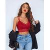 image:imageAvidlove Lace Bralette for Women V Neck Camisoles Racerback Adjustable Strap Crop TopRed
