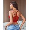 image:imageAvidlove Lace Bralette for Women V Neck Camisoles Racerback Adjustable Strap Crop TopRed