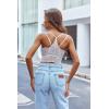 image:imageAvidlove Lace Bralette for Women V Neck Camisoles Racerback Adjustable Strap Crop TopWhite