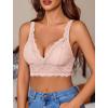 image:imageAvidlove Lace Bralettes Women V Neck Wireless Bras Unlined Basic Cami Sexy Comfy Everyday Wirefree Lingerie UnpaddedBeige