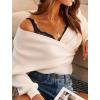 image:imageAvidlove Lace Bralettes Women V Neck Wireless Bras Unlined Basic Cami Sexy Comfy Everyday Wirefree Lingerie UnpaddedBlack