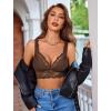 image:imageAvidlove Lace Bralettes Women V Neck Wireless Bras Unlined Basic Cami Sexy Comfy Everyday Wirefree Lingerie UnpaddedBrown