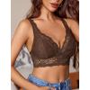 image:imageAvidlove Lace Bralettes Women V Neck Wireless Bras Unlined Basic Cami Sexy Comfy Everyday Wirefree Lingerie UnpaddedBrown