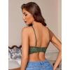 image:imageAvidlove Lace Bralettes Women V Neck Wireless Bras Unlined Basic Cami Sexy Comfy Everyday Wirefree Lingerie UnpaddedGreen