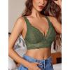image:imageAvidlove Lace Bralettes Women V Neck Wireless Bras Unlined Basic Cami Sexy Comfy Everyday Wirefree Lingerie UnpaddedGreen