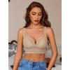 image:imageAvidlove Lace Bralettes Women V Neck Wireless Bras Unlined Basic Cami Sexy Comfy Everyday Wirefree Lingerie UnpaddedKhaki
