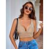 image:imageAvidlove Lace Bralettes Women V Neck Wireless Bras Unlined Basic Cami Sexy Comfy Everyday Wirefree Lingerie UnpaddedKhaki