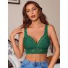 image:imageAvidlove Lace Bralettes Women V Neck Wireless Bras Unlined Basic Cami Sexy Comfy Everyday Wirefree Lingerie UnpaddedLight Green
