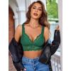 image:imageAvidlove Lace Bralettes Women V Neck Wireless Bras Unlined Basic Cami Sexy Comfy Everyday Wirefree Lingerie UnpaddedLight Green