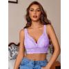 image:imageAvidlove Lace Bralettes Women V Neck Wireless Bras Unlined Basic Cami Sexy Comfy Everyday Wirefree Lingerie UnpaddedLilac