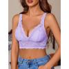 image:imageAvidlove Lace Bralettes Women V Neck Wireless Bras Unlined Basic Cami Sexy Comfy Everyday Wirefree Lingerie UnpaddedLilac