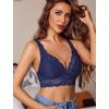 image:imageAvidlove Lace Bralettes Women V Neck Wireless Bras Unlined Basic Cami Sexy Comfy Everyday Wirefree Lingerie UnpaddedNavy Blue