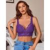 image:imageAvidlove Lace Bralettes Women V Neck Wireless Bras Unlined Basic Cami Sexy Comfy Everyday Wirefree Lingerie UnpaddedPurple