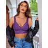 image:imageAvidlove Lace Bralettes Women V Neck Wireless Bras Unlined Basic Cami Sexy Comfy Everyday Wirefree Lingerie UnpaddedPurple
