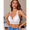 image:imageAvidlove Lace Bralettes Women V Neck Wireless Bras Unlined Basic Cami Sexy Comfy Everyday Wirefree Lingerie UnpaddedWhite