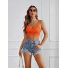 image:imageAvidlove Lace Bralettes for Women Padded Bralette Camisole Racerback Crop Top Floral Lace Bralettes V NeckOrange