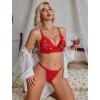 image:imageAvidlove Lace Panties for Women Sexy Underwear Low Rise Briefs Floral Lace Thong Panties 14 PackCarmine Red