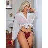 image:imageAvidlove Lace Panties for Women Sexy Underwear Low Rise Briefs Floral Lace Thong Panties 14 PackDark Red