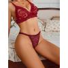 image:imageAvidlove Lace Panties for Women Sexy Underwear Low Rise Briefs Floral Lace Thong Panties 14 PackDark Red