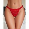 image:imageAvidlove Lace Panties for Women Sexy Underwear Low Rise Briefs Floral Lace Thong Panties 14 PackRedblack