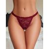 image:imageAvidlove Lace Panties for Women Sexy Underwear Low Rise Briefs Floral Lace Thong Panties 14 PackWine Redblackpinkgreen