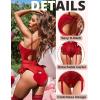 image:imageAvidlove Lingerie for Women Mesh Lace Bodysuit Sexy Wireless Garter Lingerie Set Teddy LingerieNo StockingsBurgundy