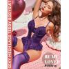 image:imageAvidlove Lingerie for Women Mesh Lace Bodysuit Sexy Wireless Garter Lingerie Set Teddy LingerieNo StockingsPurple