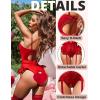 image:imageAvidlove Lingerie for Women Mesh Lace Bodysuit Sexy Wireless Garter Lingerie Set Teddy LingerieNo StockingsRed