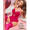image:imageAvidlove Lingerie for Women Mesh Lace Bodysuit Sexy Wireless Garter Lingerie Set Teddy LingerieNo StockingsRose Red