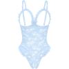 image:imageAvidlove One Piece Lingerie Sexy Teddy Ruffle V Neck Bodysuit Lace NightieClear Blue