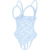 image:imageAvidlove One Piece Lingerie Sexy Teddy Ruffle V Neck Bodysuit Lace NightieClear Blue