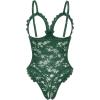 image:imageAvidlove One Piece Lingerie Sexy Teddy Ruffle V Neck Bodysuit Lace NightieLake Blue