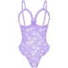 image:imageAvidlove One Piece Lingerie Sexy Teddy Ruffle V Neck Bodysuit Lace NightieLavender Purple