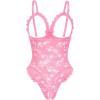 image:imageAvidlove One Piece Lingerie Sexy Teddy Ruffle V Neck Bodysuit Lace NightiePink