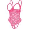 image:imageAvidlove One Piece Lingerie Sexy Teddy Ruffle V Neck Bodysuit Lace NightieRose Red