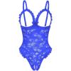 image:imageAvidlove One Piece Lingerie Sexy Teddy Ruffle V Neck Bodysuit Lace NightieRoyal Blue