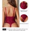 image:imageAvidlove One Piece Lingerie Sexy Teddy Ruffle V Neck Bodysuit Lace NightieWine Red
