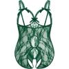 image:imageAvidlove Plus Size Lingerie Exotic Teddies Bodysuits One Piece Lace Babydoll SleepwearLake Green