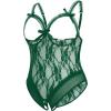 image:imageAvidlove Plus Size Lingerie Exotic Teddies Bodysuits One Piece Lace Babydoll SleepwearLake Green