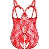 image:imageAvidlove Plus Size Lingerie Exotic Teddies Bodysuits One Piece Lace Babydoll SleepwearRed