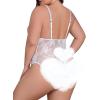 image:imageAvidlove Plus Size Lingerie Exotic Teddies Bodysuits One Piece Lace Babydoll SleepwearWhite
