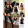 image:imageAvidlove Sexy Lingerie for Women Deep V Lace Bodysuit Snap Crotch One Piece Teddy XS4XLBlackwith Snap Crotch