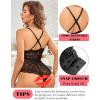 image:imageAvidlove Sexy Lingerie for Women Deep V Lace Bodysuit Snap Crotch One Piece Teddy XS4XLBlackwith Snap Crotch