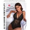 image:imageAvidlove Sexy Lingerie for Women Deep V Lace Bodysuit Snap Crotch One Piece Teddy XS4XLBlackwith Snap Crotch