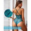 image:imageAvidlove Sexy Lingerie for Women Deep V Lace Bodysuit Snap Crotch One Piece Teddy XS4XLBottle Greenwith Snap Crotch